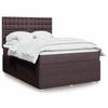 Exclusive House - Slatted Bed Base with Mattress Dark Brown 140x190 Cm
