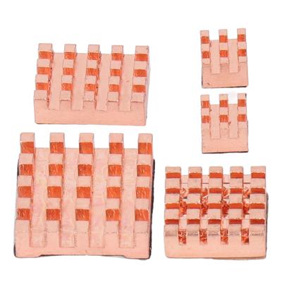 5Pcs CPU Copper Heatsink Strong Thermal Conductivity Cooling Heat Sink Set for Pi5
