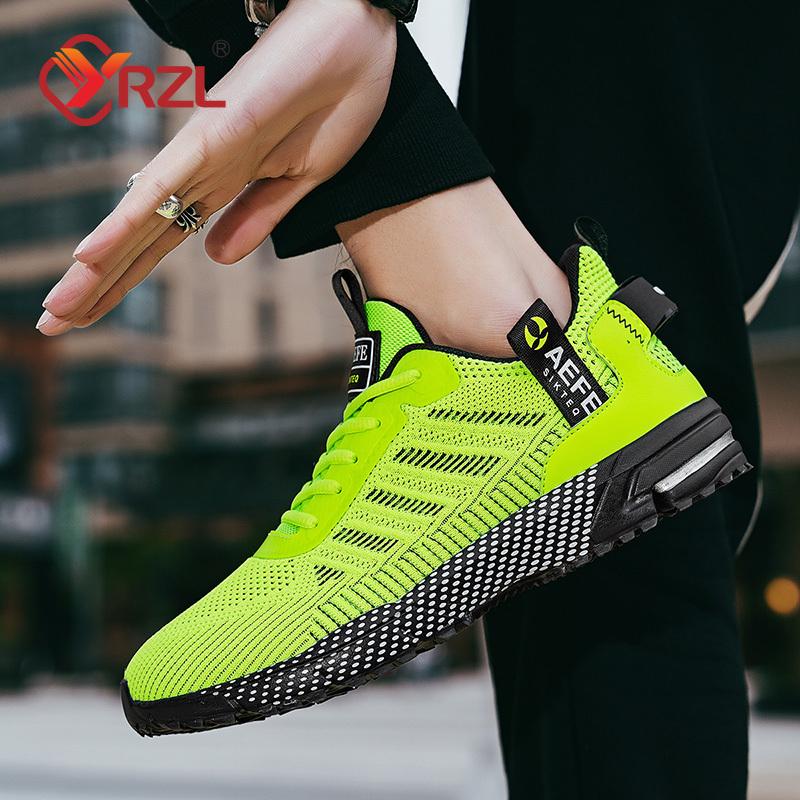YRZL Mens Running Sneakers High Quality Breathable Wear Resistant Men's Sports Shoes Male Lace Up Fashion Classic Man Sneakers