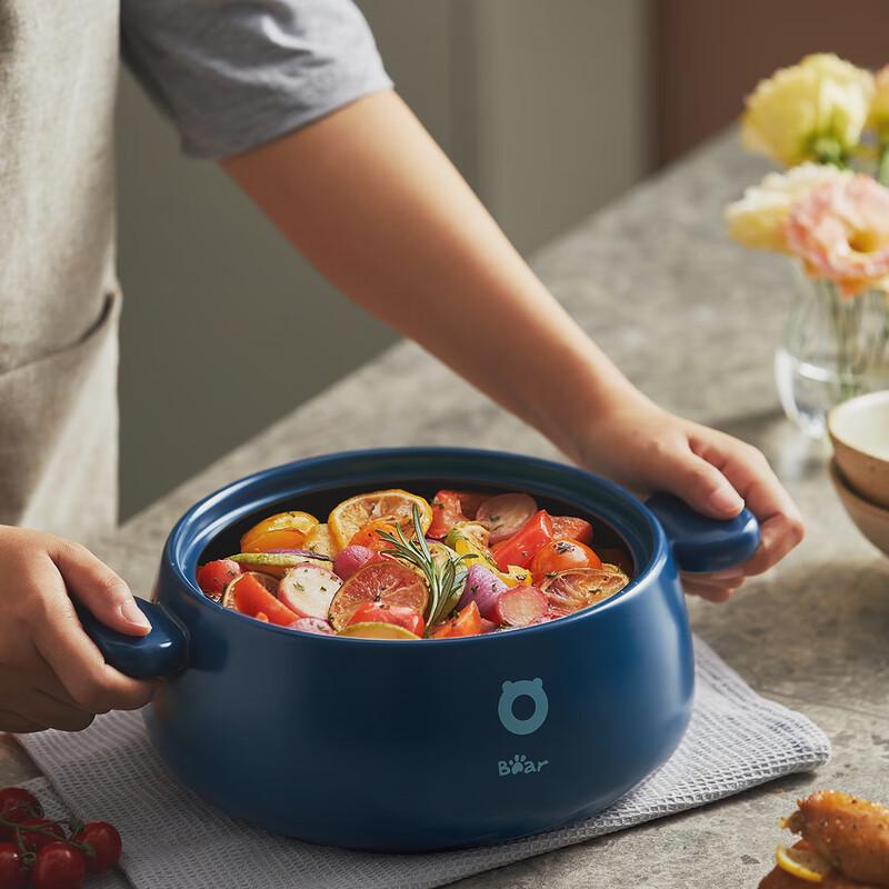 Bear 3.5L Multi-Purpose Spodumene Ceramic Stew Pot
