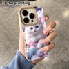 Phone Case: 2D Flat Lambskin Suitable for iPhone 18, 17, 16, 15, 14, 13 Pro Protective Cases, Crystal Butterfly, Christmas and Halloween Gifts