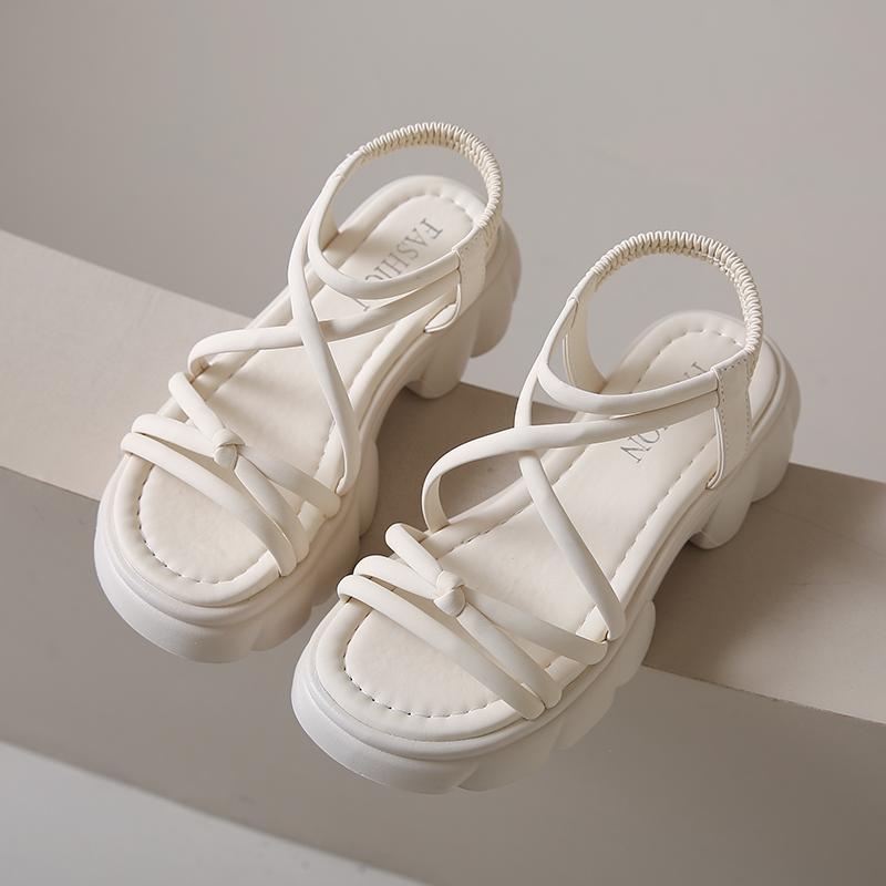 Women New High Quality Intertwined Strip Women's Sandals Peep Toe Platform Casual Sandals for Women Plus Size Sandals