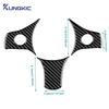For Alfa Romeo 159 2005-2019 2020 2021 2022 2023 LHD RHD Real Soft Carbon Fiber Sticker Car Steering Wheel Button Frame Trim
