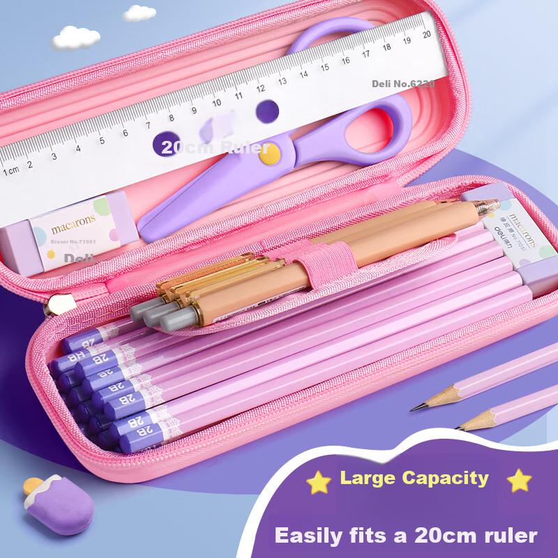 Pencil Case, Cartoon Pencil Box, Stationery Bag, First Grade EVA Large Capacity Layered Pencil Case, Cute Storage Box for, High-Value Design