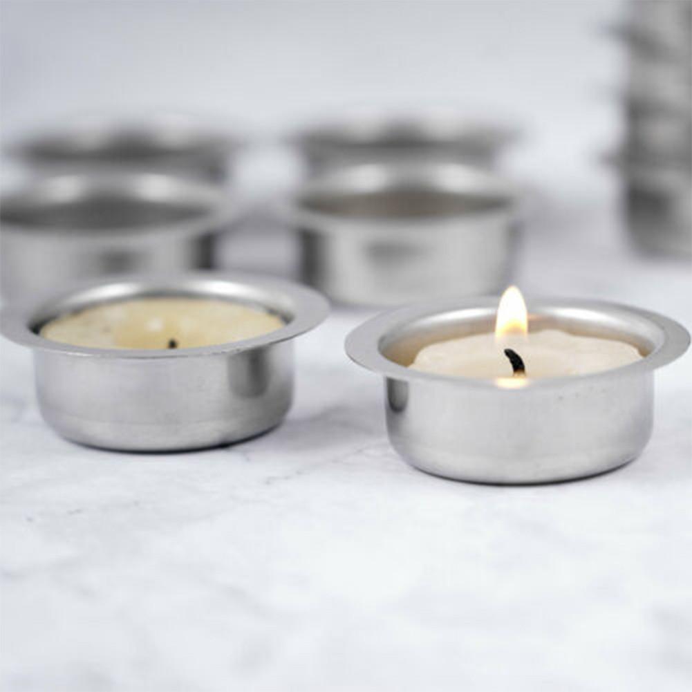Tazas para Velas de Contenedor Decoración Ferretería Hogar Acero Inoxidable