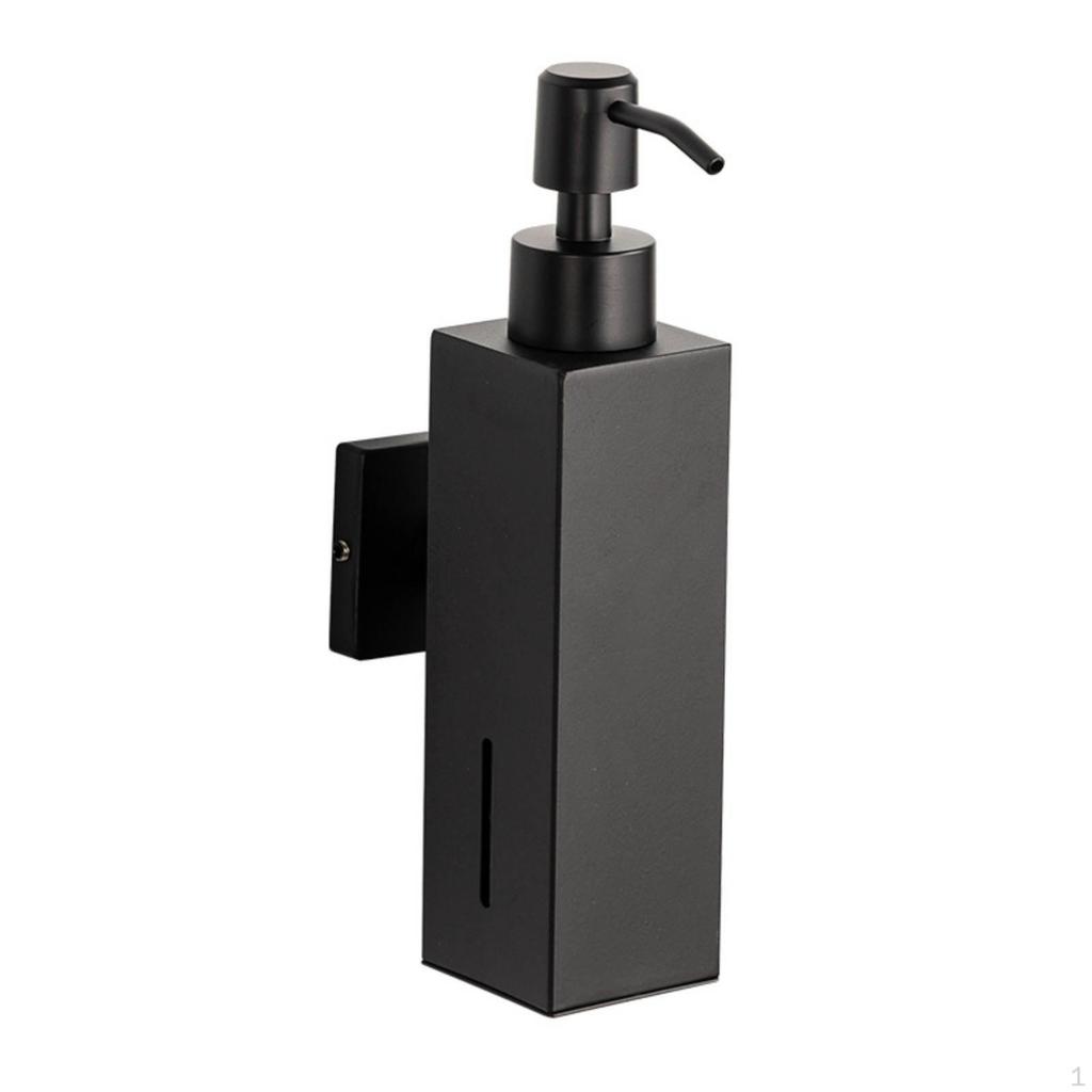 Wall Mounted Soap Dispenser Manual Hand Pump Refillable Shower Gel Container for Hotel, Office,