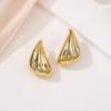 New product gold stud earrings light luxury retro geometric earrings feel fashionable and simple C-shaped gold stud earrings