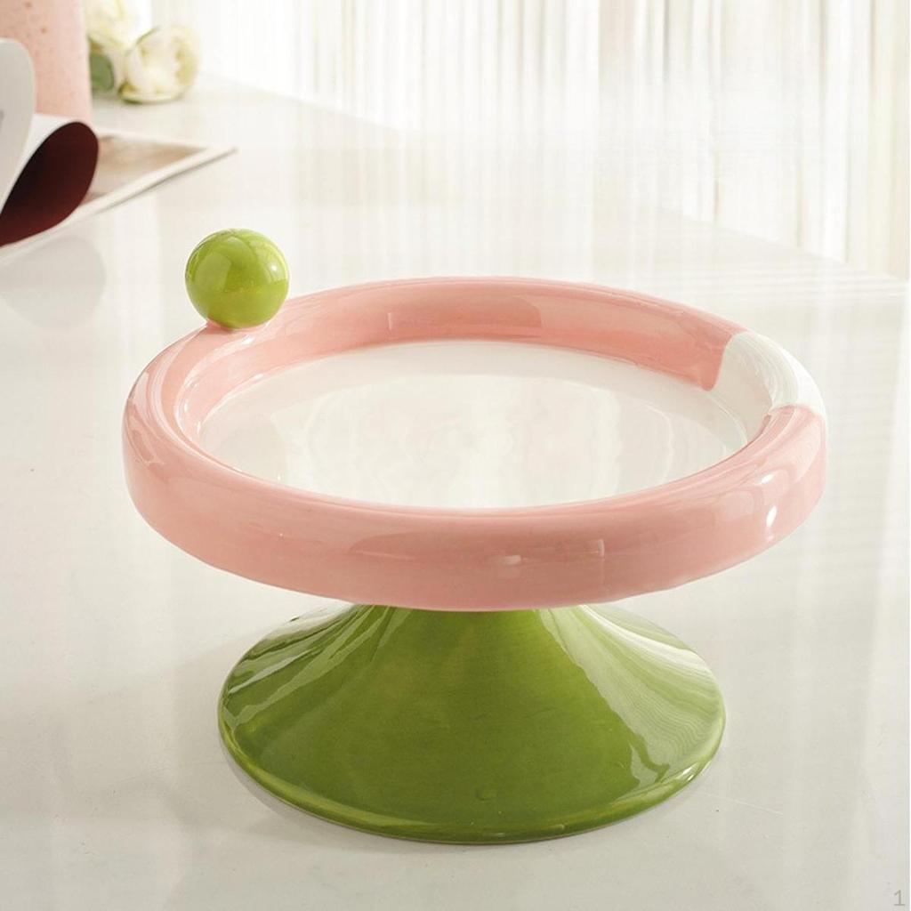 Ceramic Cat Bowl with Raised Design for Food And Water, Suitable Kittens Puppies