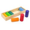 Rainbow Wooden Building Blocks Bright Luminous Hues Stacking Educational Geometric Shape