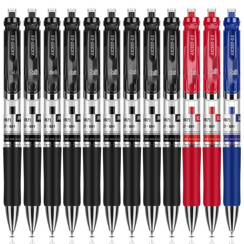 Deli Retractable 0.5mm Gel Pen Set