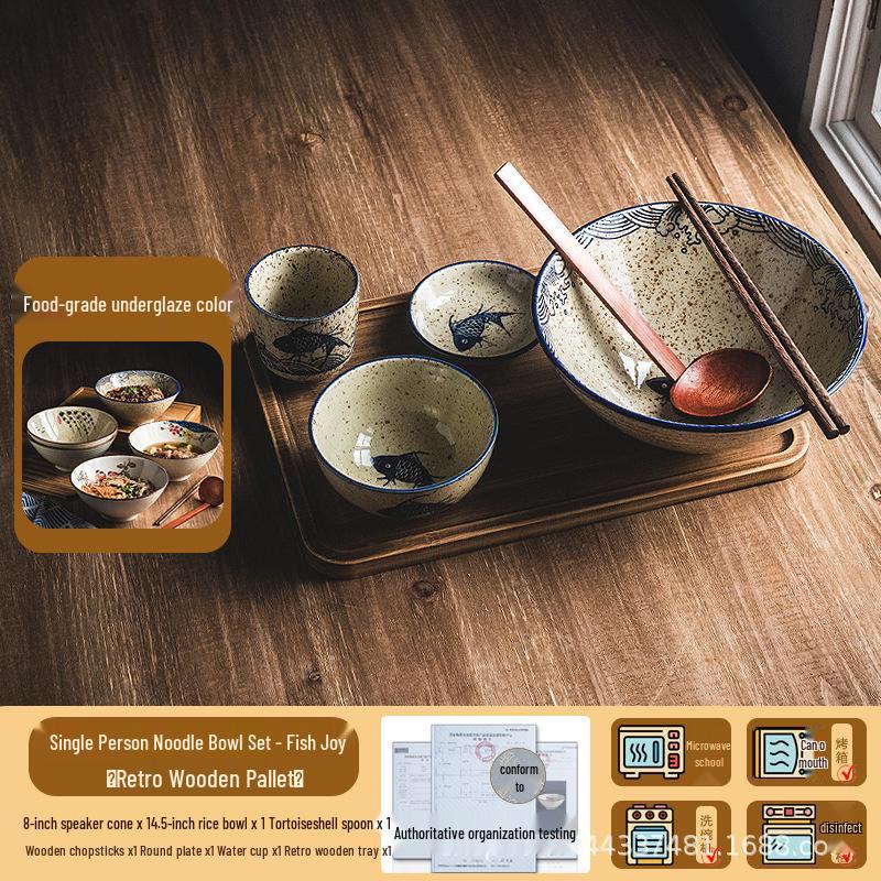 Japanese Ceramic Noodle Bowl - Large Conical Hat Design for Ramen and Soup (2025)