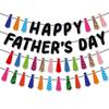 Colorful Tie Hanging Banner Festival Father's Day Ornament  Happy Father's Day Decor