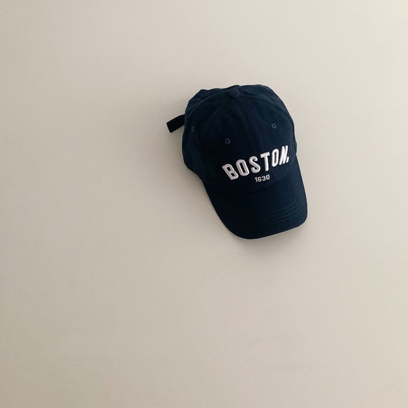 Cappellino da baseball con lettere alla moda per bambini, con ricamo, per ragazzi e ragazze, con snapback hip hop, estivo, regolabile, per bambini, tinta unita, con visiera