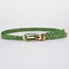 Women's Korean Style Candy Color Knotted Braided Leather Belt with Clip Buckle
