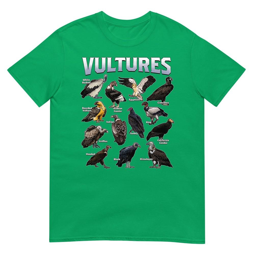 Vulture Species Guide Illustration Birdwatching Design Tshirt