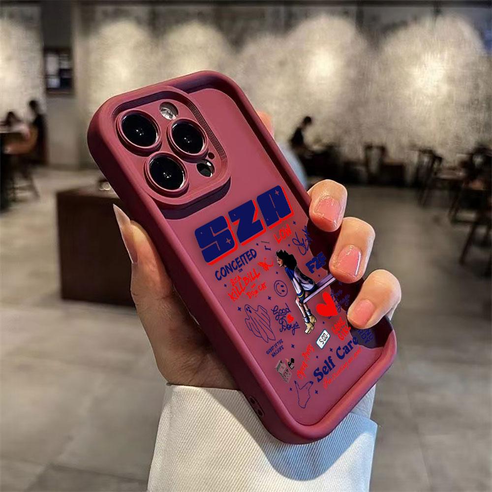 Singer SOS S-SZA Phone Case For iPhone Apple 17 AIR 16 16E 11 12 13 14 15 XR Plus Pro Max DIY Case TPU Shockproof Cover Capa