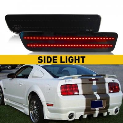 Smoked Lens Red LED Rear Side Marker Light Reflector Lamp For 05-09 Ford Mustang