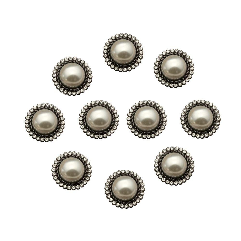 Handmade Needlework DIY Sewing Accessories Pearl Clothing Buttons Shirt Buttons Shiny Rhinestone