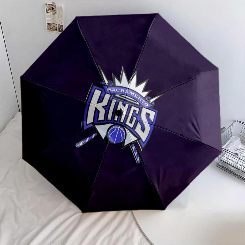 Sacramento Kings2pattern, automatic folding umbrella, portable and foldable design, 8 ribs, a Christmas or birthday gift.