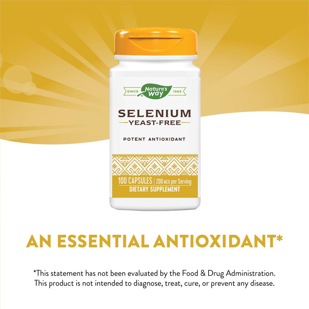Nature's Way Selenium, 200 Mcg, 100 Capsules