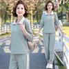 Women's Casual Spring & Autumn Sportswear: Stylish, Loose, Long Sleeve Two-Piece Set for Middle-Aged & Elderly