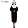 Elegant Cosplay Costume For Women In Classic Nun Robe Design Perfect For Easter Celebrations