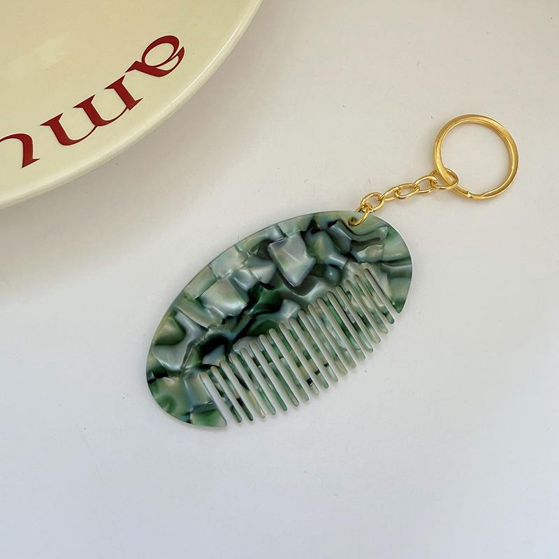 Portable Mini Comb Cute Keychain For Women Backpack Pendant Bag Decor Colorful Key Chains Car Keychains Travel Hair Accessories