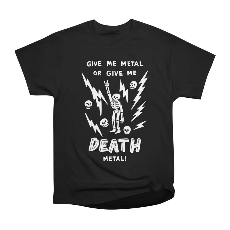 Men Casual Shirts Short Sleeves GIVE ME METAL Black Tees Oversized T-shirts XXXL чёрный