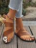 Cool slippers women's toe wear home non-slip fashion versatile flat-bottomed casual soft-soled beach shoes