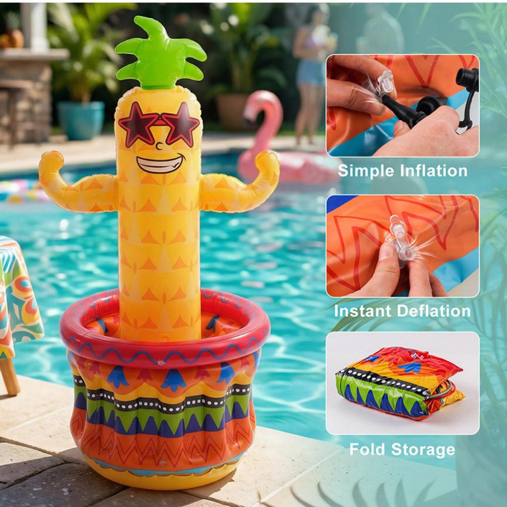 1 Inflatable Pineapple Ice For Pool Party Toy, 122*60cm