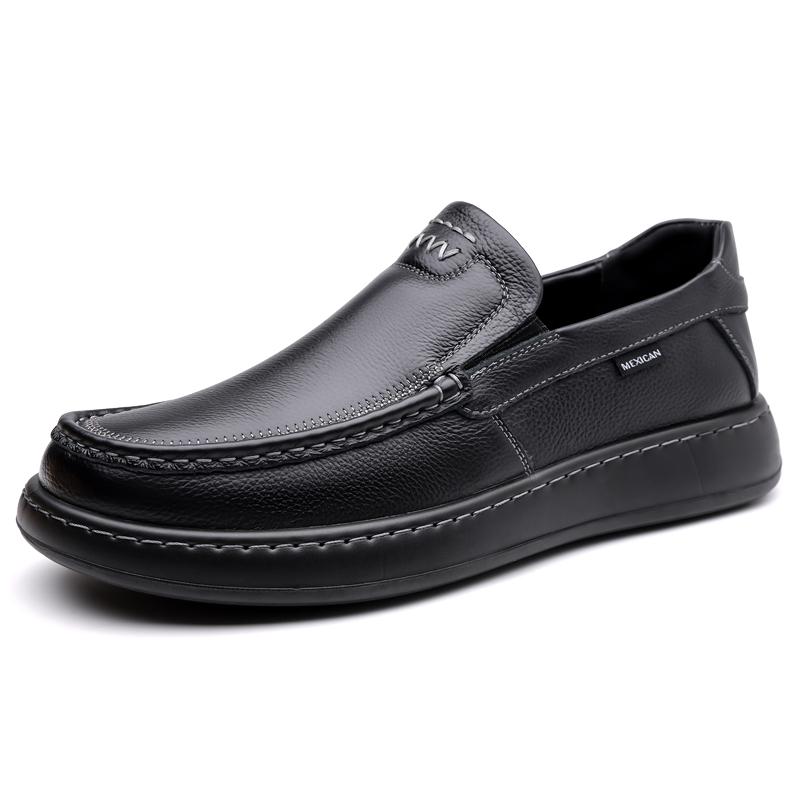 Fashion Classic Genuine Leather Men's Casual Shoes Stylish Travel Loafers Formal Business Shoes Comfy Lightweight Flat Driving Footwear