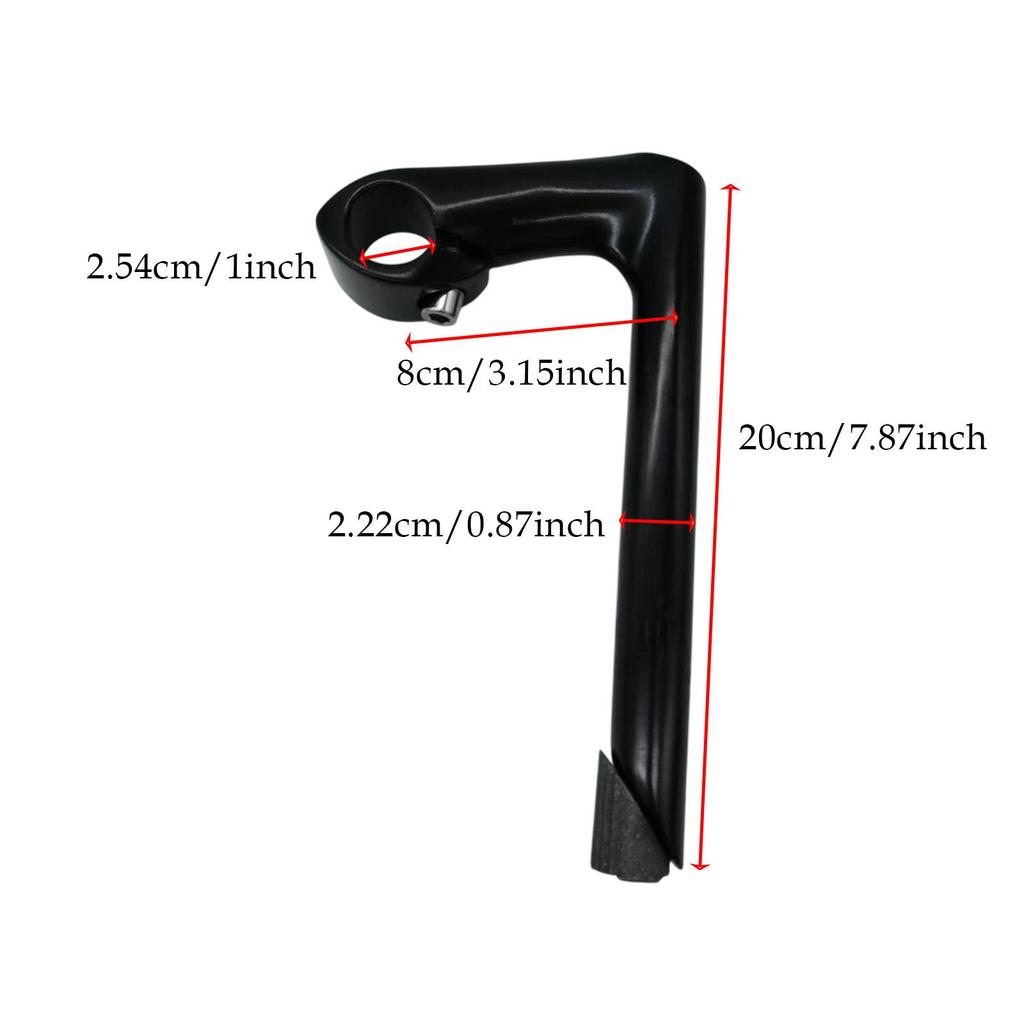 Bicycle Quill Stem Replacement Accessories Bike Handle Bar Stem 25.4mmx22.2mm for Outdoor Road Bike Mountain Bike Cycling Riding