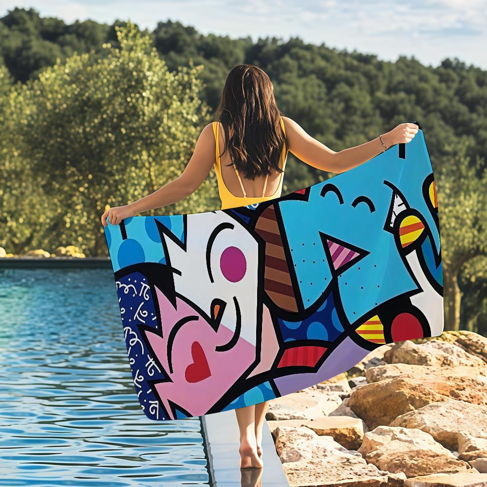 Britto Art Towel Quick Drying Beach Towels Are Suitable For Swimming Pools Camping Yoga And The Gym