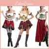 Comfortable German Maid Cosplay Dress With Short Bubble Sleeves