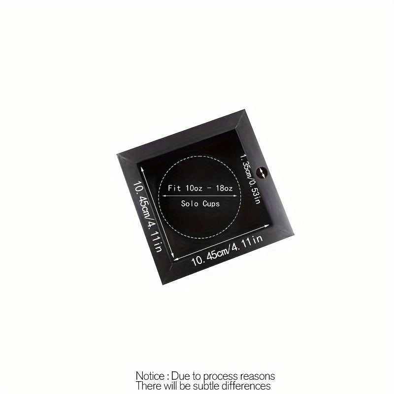 1PC Cup Holder - Wood Drink Dispenser with Marker Slot for Easy ID - Perfect for Coffee Shops - Fits Most Plastic Cups, Adds Decorative Flair