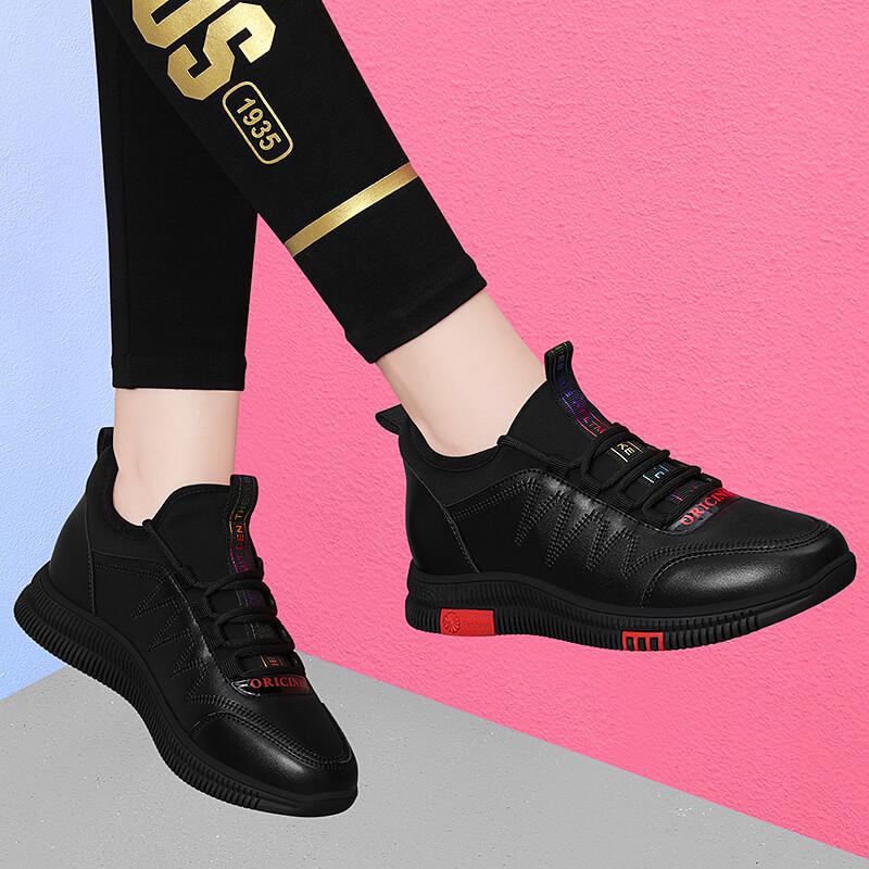 Leather Sports Shoes Children's Spring Travel Soft-soled Women's Shoes Versatile Casual Walking Shoes