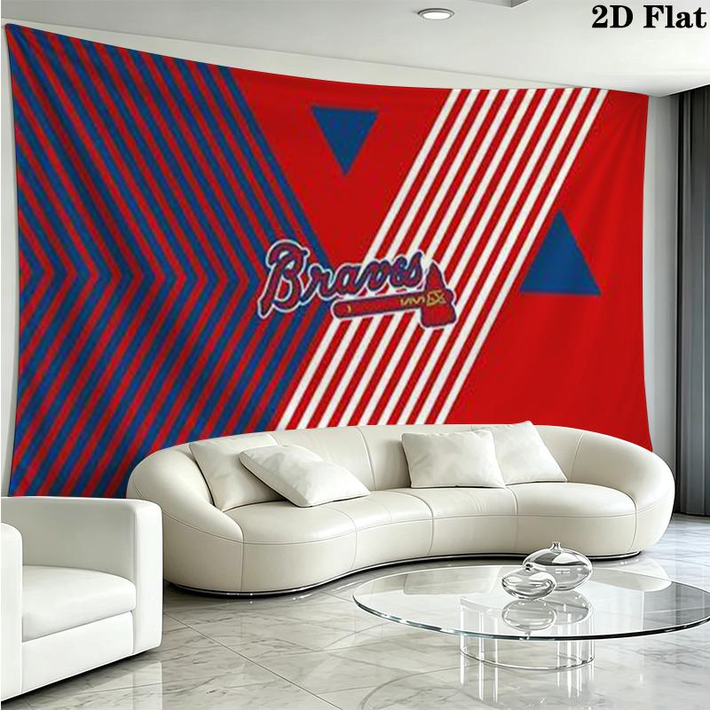 Atlanta Braves Wall Tapestry Aesthetic Wall Hanging Printed Fabric Blanket Decorative Tapestries for Bedroom Living Room Home Decor