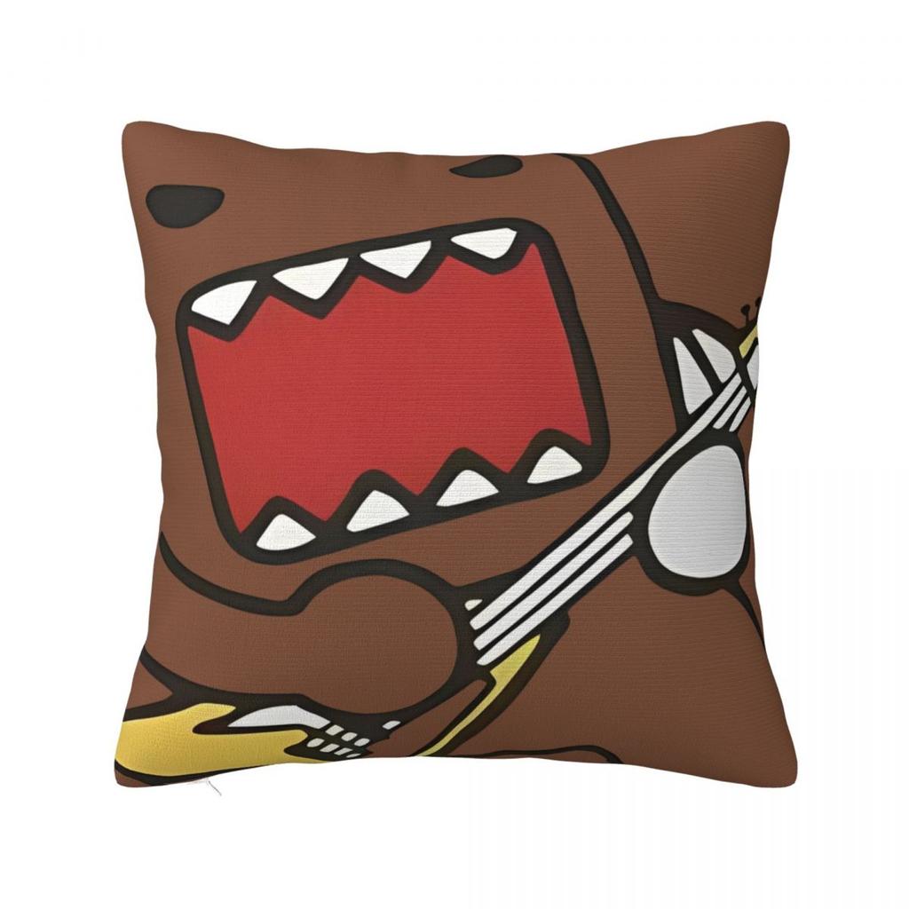 Funny Meme Domo Kun Face Pillowcase Polyester Cushion Cover Decoration Throw Pillow Case Cover Bedroom Square 4545cm