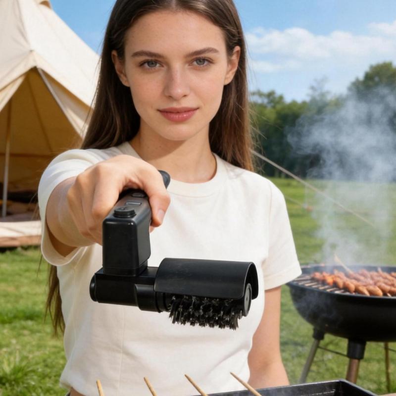 Cordless Electric Grills Brush with Rotating Cleaning Head, Multiple Power Setting, and LCD Display for Grills Grates and Grooves