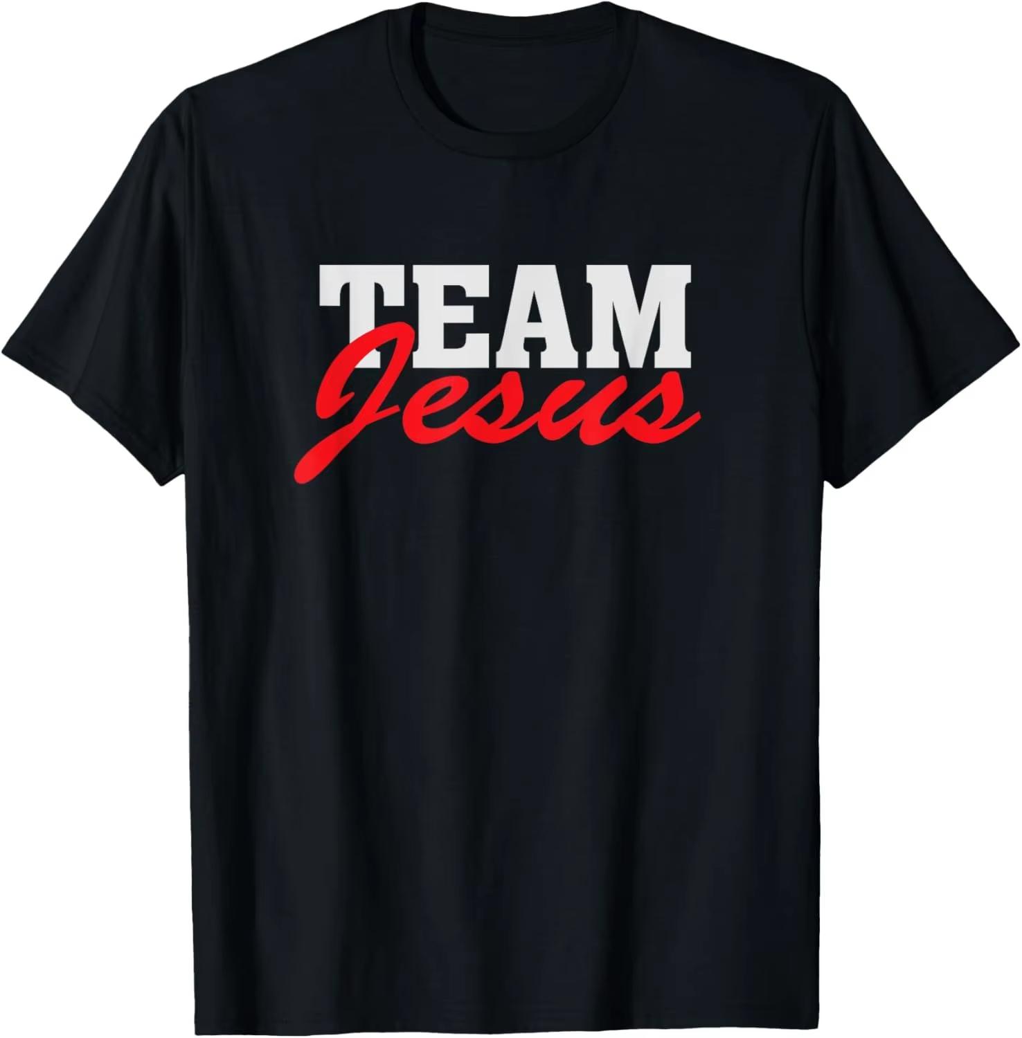 Unisex Clothing Unisex Funny Team Jesus Christian Faith Pray God Religious TShirt Funny Jesus Clothes T Shirts Graphic T Shirts S