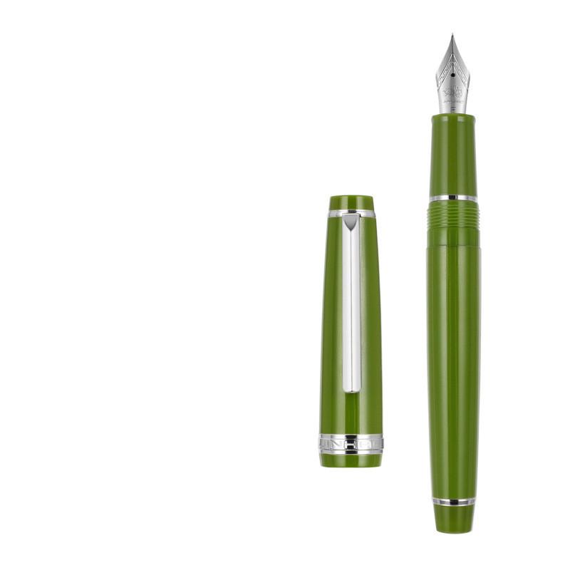 Luxury Jinhao 82 Peacock Blue Fountain Pen Acrylic Pen Spin Golden EF F Nib Business Office School Supplies Writing Ink Pen