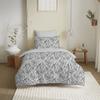 Pack complet housse de couette réversible pour lit 90 x 190 cm Bérengère nuage