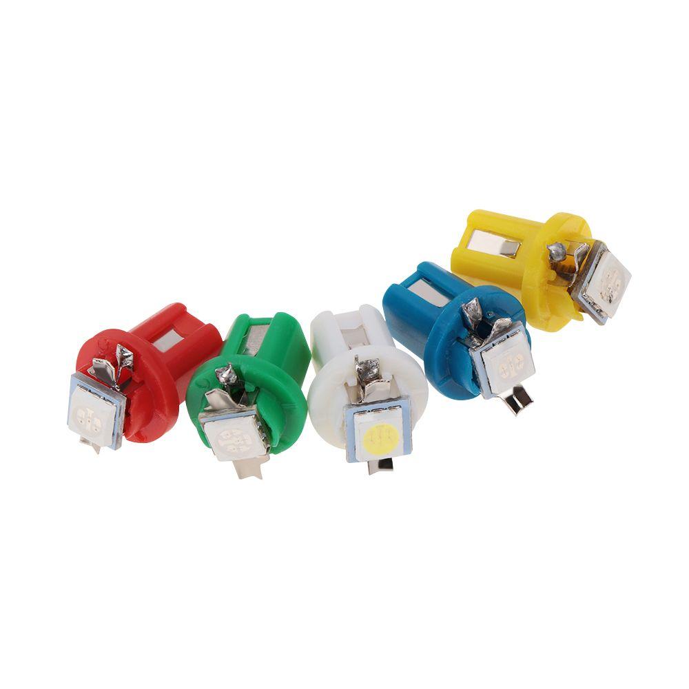 10Pcs New 1SMD T5 B8.5D Gauge LED Car Lights Dashboard Side Interior Dash Lights Indicator Bulbs Bulbs 7