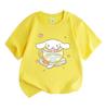 Cute Cartoon Big Ear Puppy Print Kids Boys Girls 100% Cotton T-Shirt Casual Crew Neck Short Sleeves Soft Breathable Summer Tees Adorable Heart Cup Pat