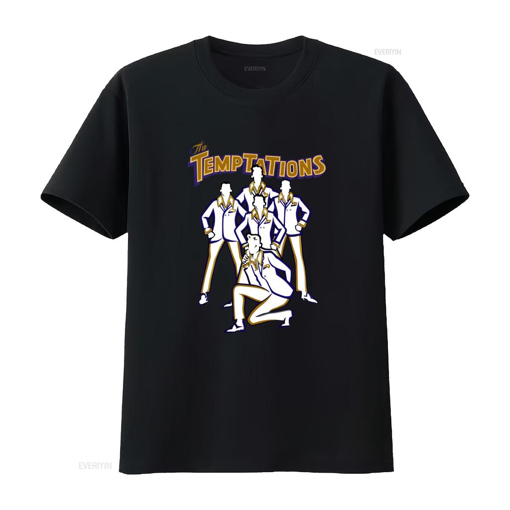 The Temptations Mens T Shirt Retro Soul Motown Band Artwork Funk Concert Music Legends Tour Merch Back to Front Album vintage