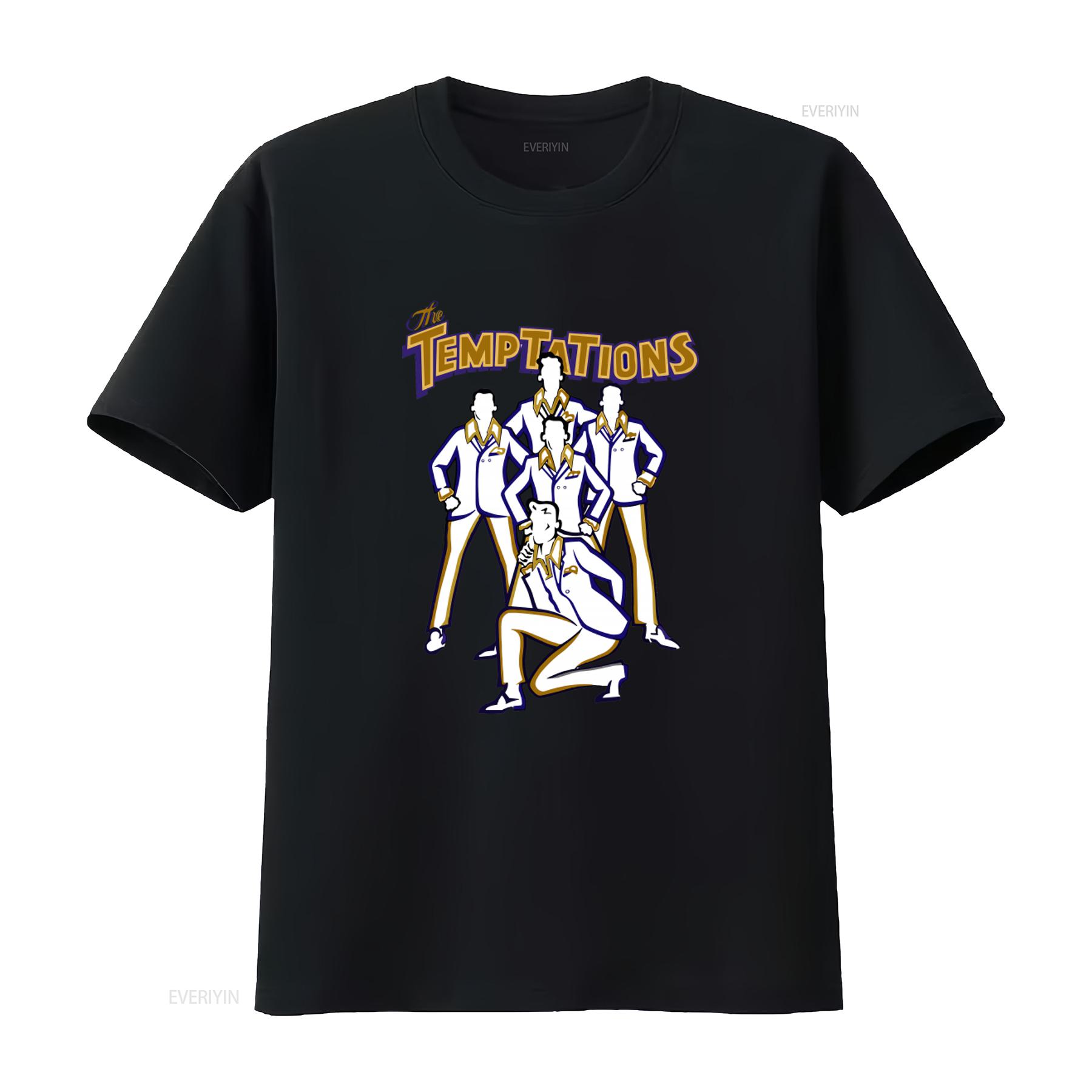 

The Temptations Mens T Shirt Retro Soul Motown Band Artwork Funk Concert Music Legends Tour Merch Back to Front Album vintage 4XL