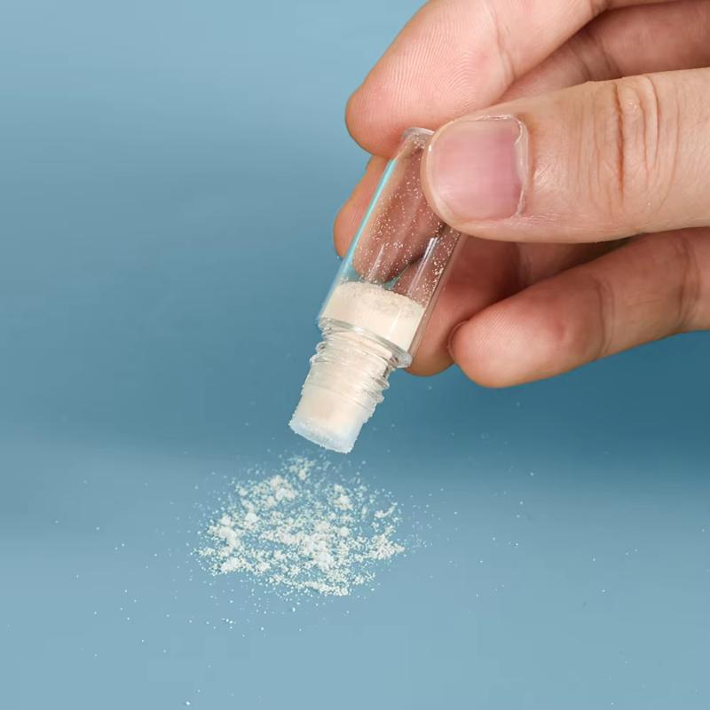 5 szt. Mini przezroczysty 3 ml pusty pojemnik na puder sypki plastikowa butelka z sitkiem z 3 otworami wielokrotnego napełniania do cieni do powiek kosmetyków