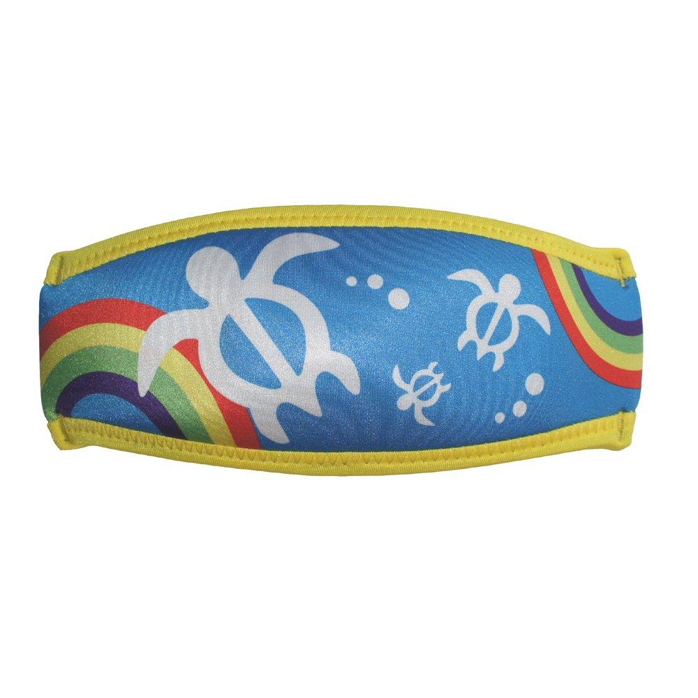 

SeaCanary Snorkeling Diving Mask Strap Cover Rainbow Honu Blue синий