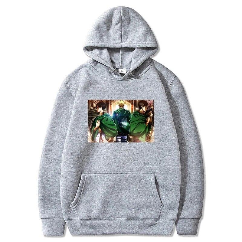 Módní Anime Unisex Mikina Útok na Titan Unisexga Mikina Levi Kreslená mikina s kapucí Grafika Harajuku Ženy Unisex Pulovry s kapucí