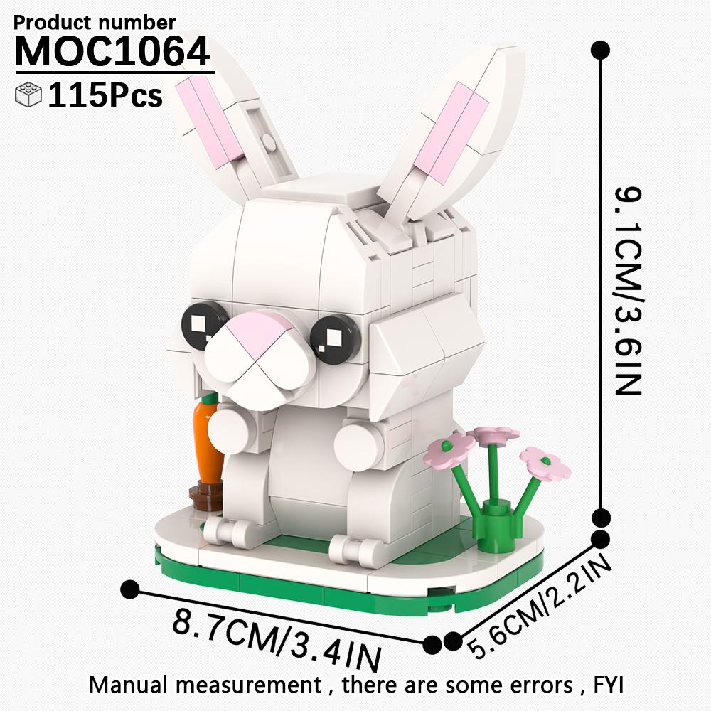MOOXI Animal Series MOC Brick Panda Tiger Cat BrickHeaded Ser Model Adultes Building Block Kids Education Toys For Children Gift